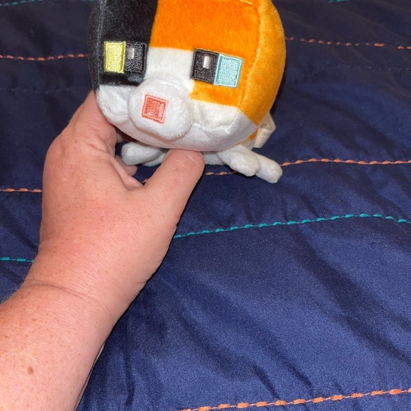 VERY RARE Minecraft Jinx Mojang Happy Explorer Calico Cat 6.5” Plush toy - Picture 3 of 8